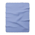 Blue Flower Decorative Sherpa Blanket – Cozy Fleece Throw