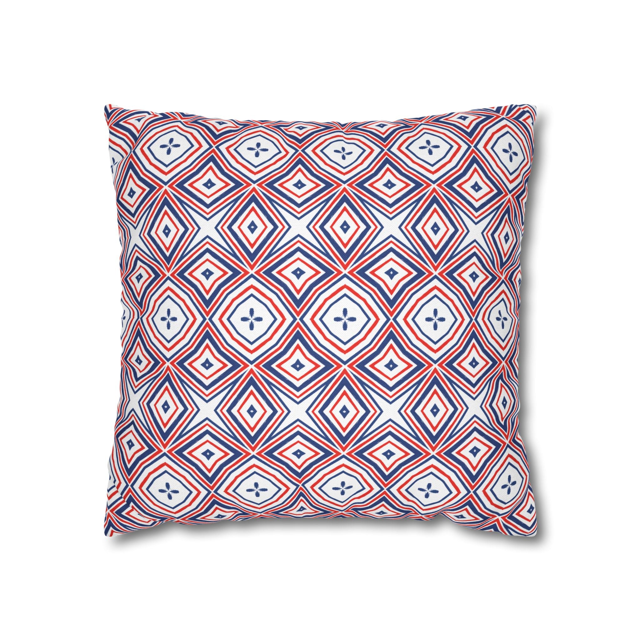 4th of July Red White & Blue THROW PILLOW COVER for Throw Pillow
