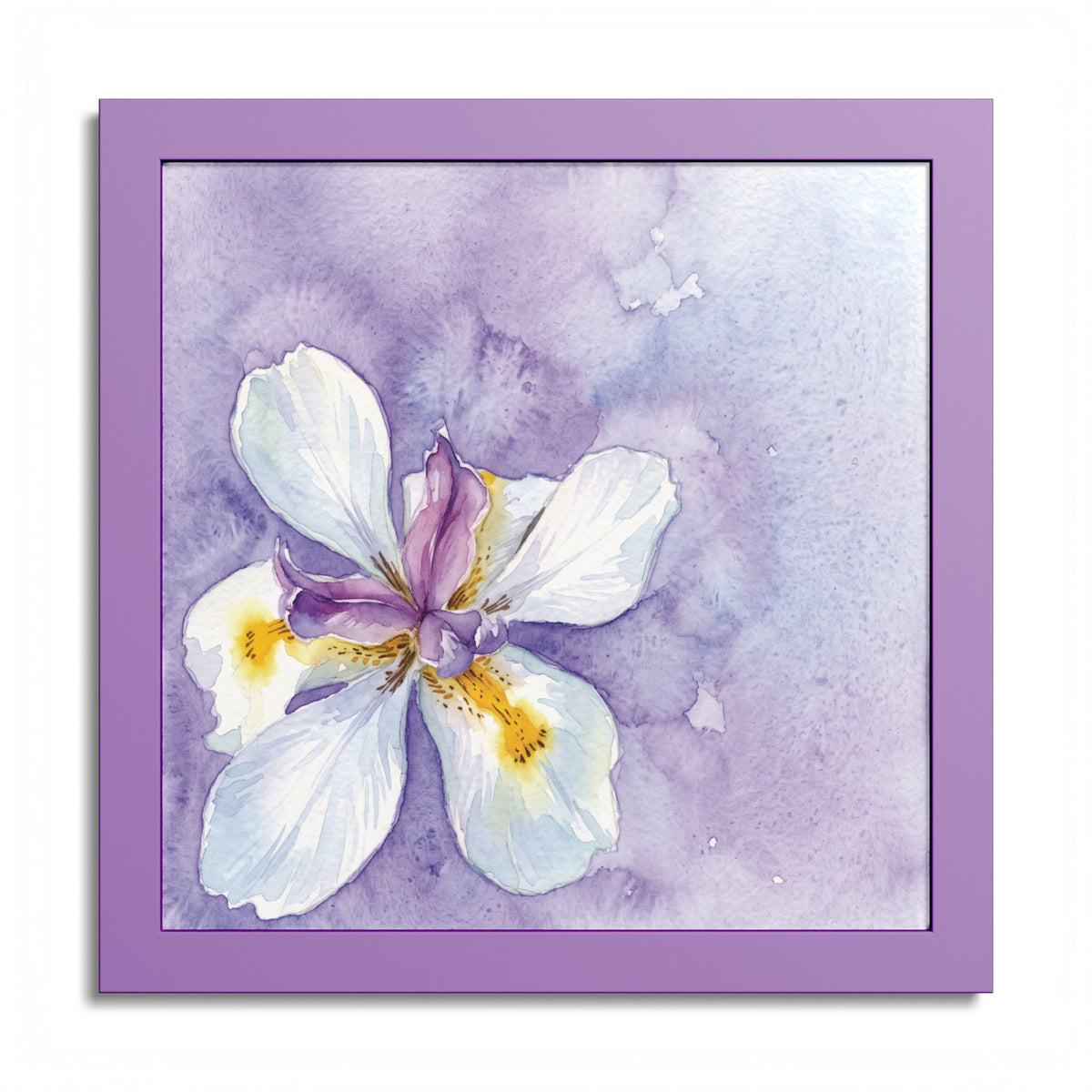 Floral Watercolor Iris Print