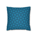 Turquoise Blue Lattice Pattern THROW PILLOW COVER — Modern Decorative Square Pillow Cover