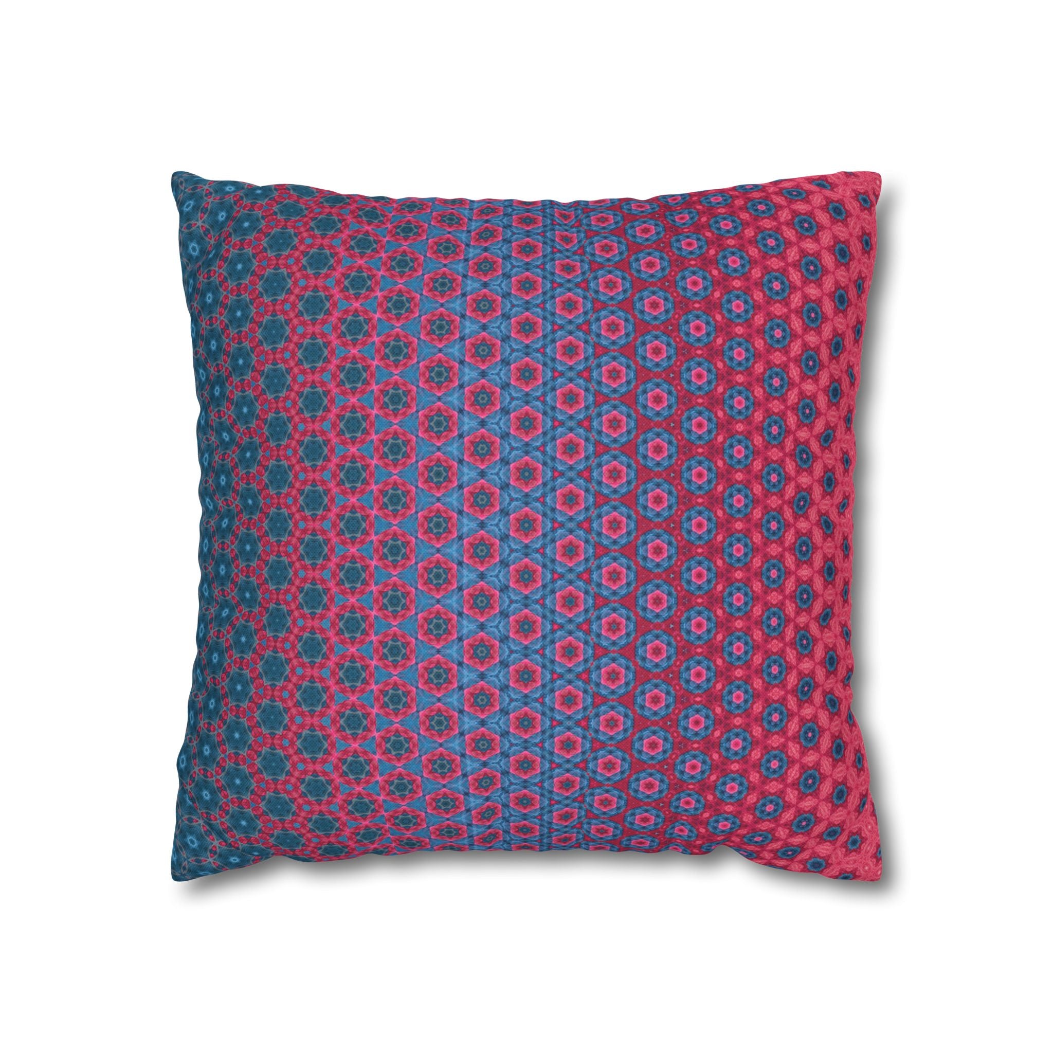 Ombre Pattern THROW PILLOW COVER — Pink & Teal Decorative Cushion Cover