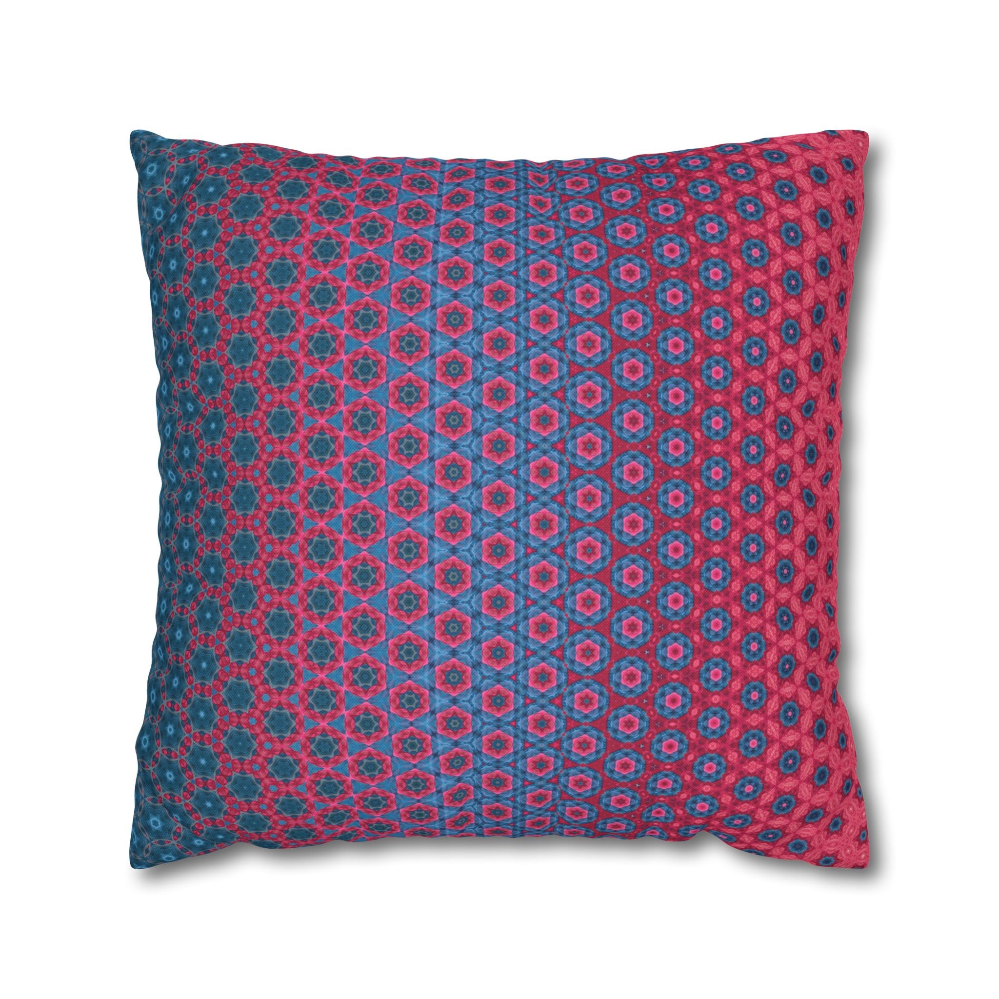 Ombre Pattern THROW PILLOW COVER — Pink & Teal Decorative Cushion Cover