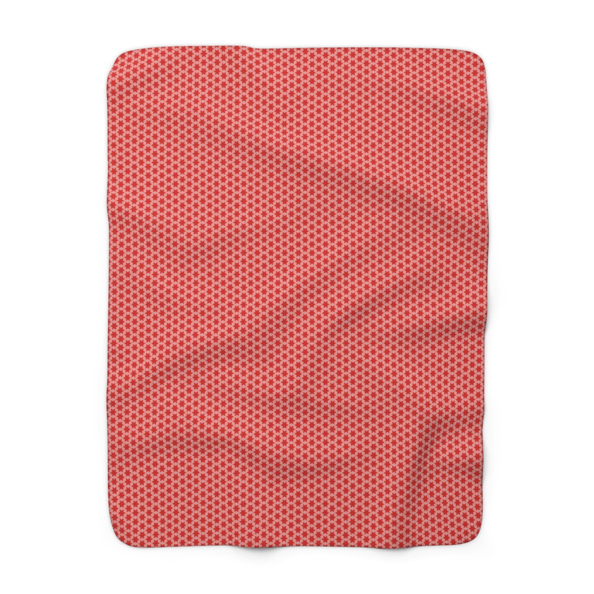July 4th Stars Sherpa Fleece Blanket — Patriotic Square Pillow Design