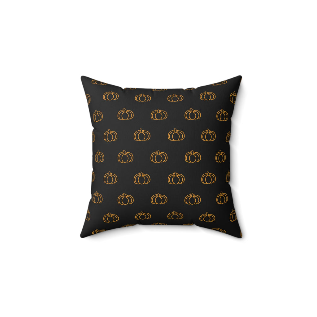 Halloween Doodle Pumpkin  Square Throw Pillow