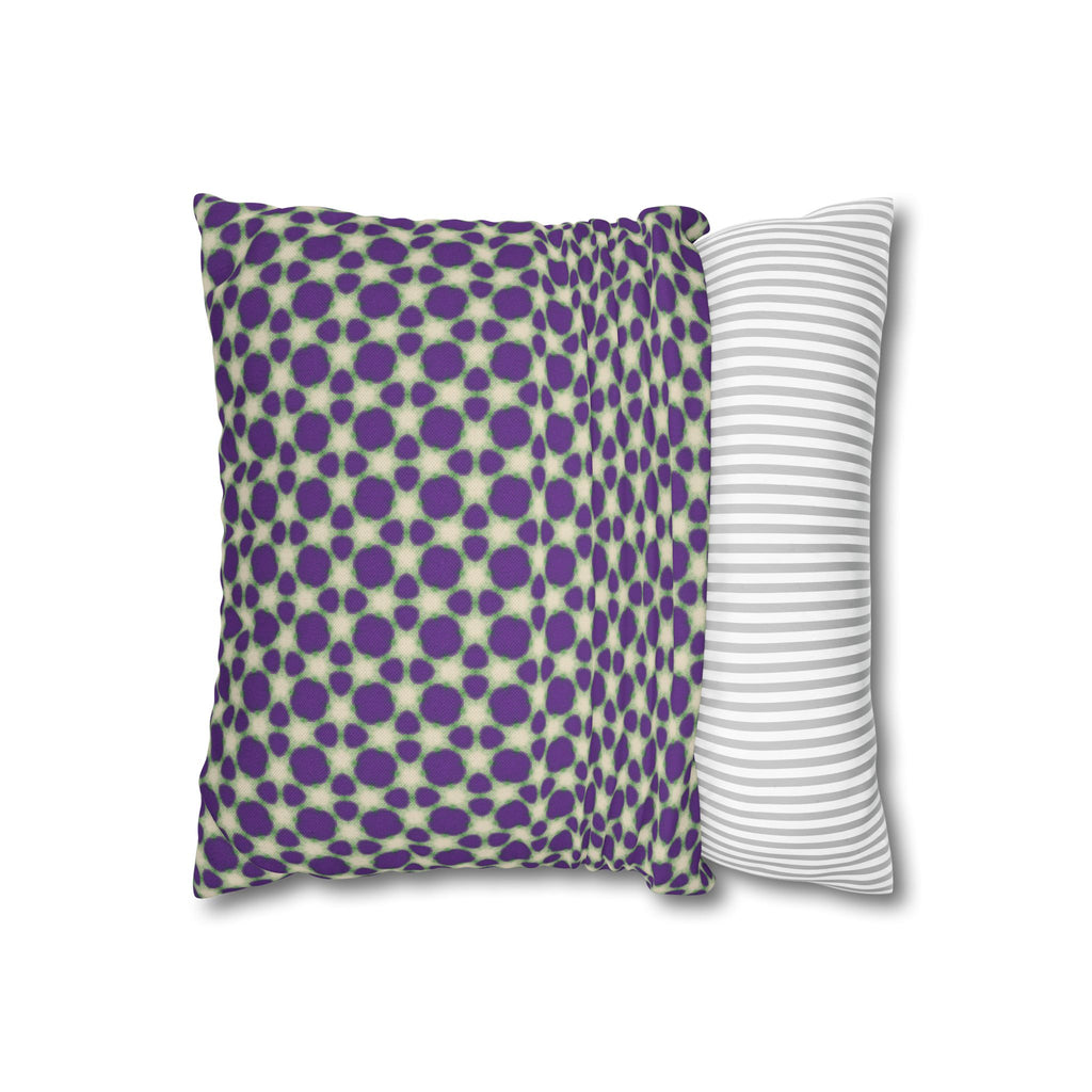 Purple Animal Print Decorative THROW PILLOW COVER — Modern Retro Square Throw Pillowcase