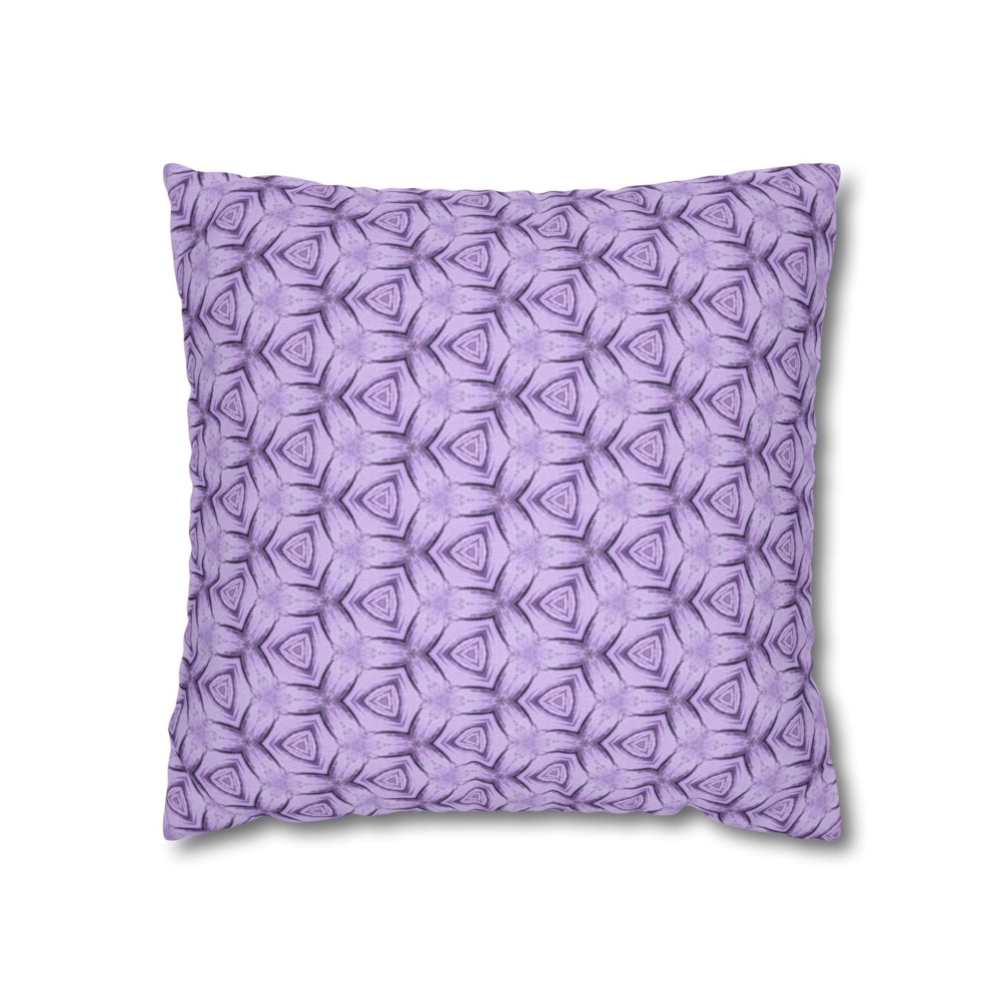 Lavender Petal Geometric Throw THROW PILLOW COVER — Decorative Square Pillow Cover
