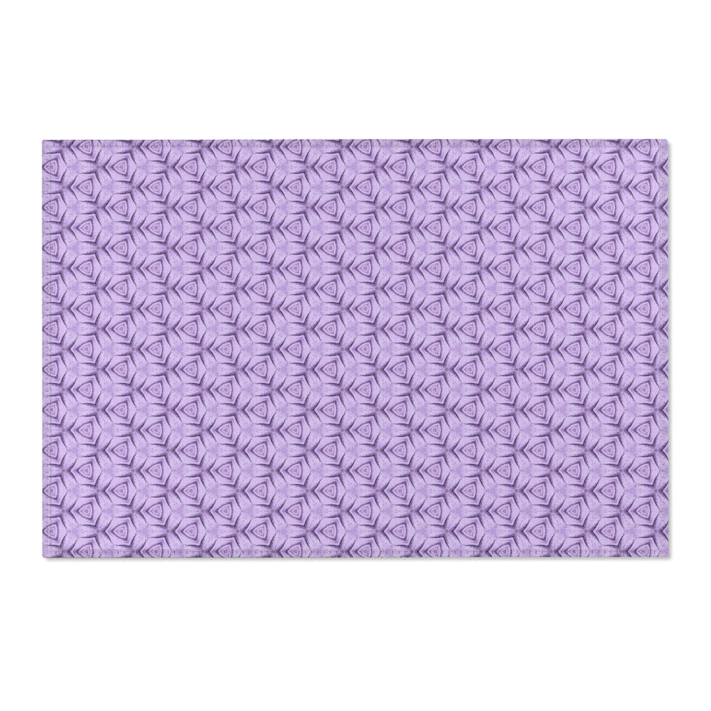 Lavender Petal Geometric Area Rug — Modern Floral Accent Rug