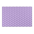 Lavender Petal Geometric Area Rug — Modern Floral Accent Rug