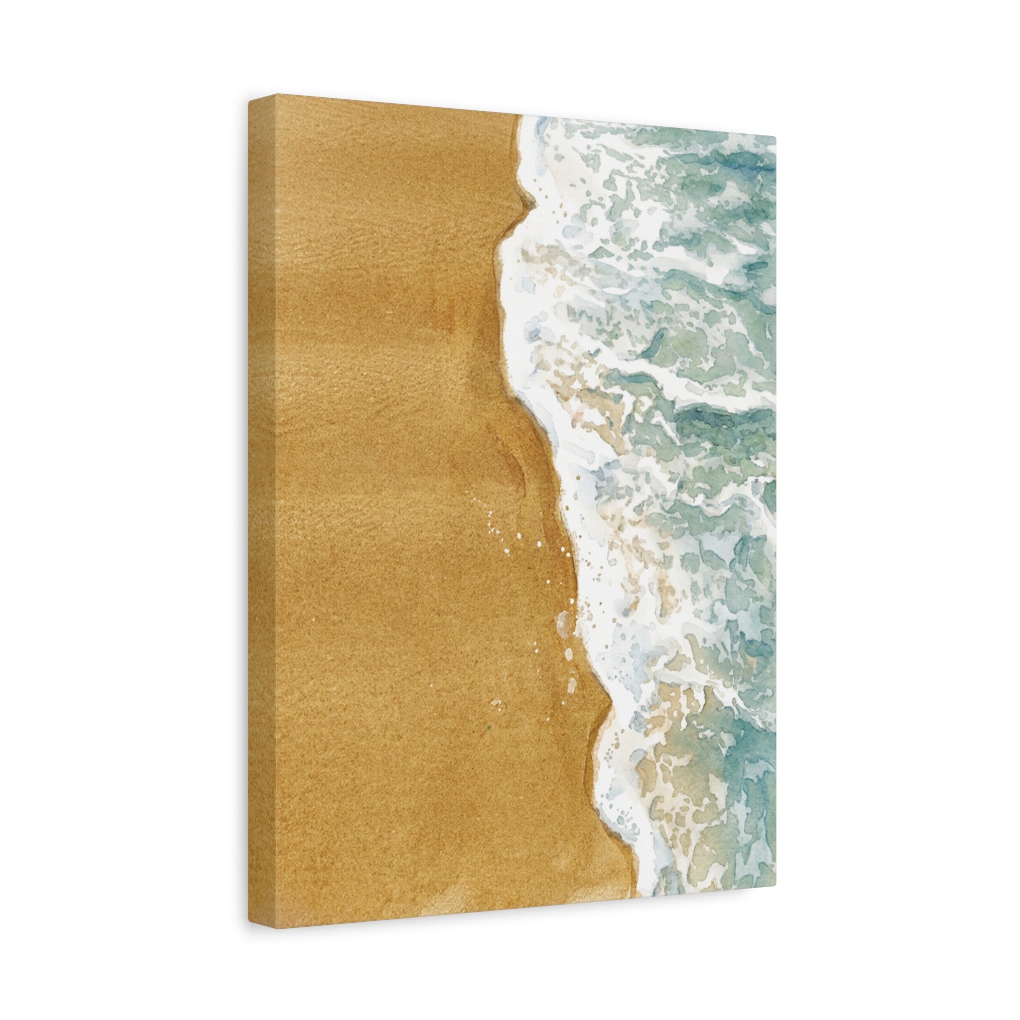 Coastal Waves Beach Canvas Print — Matte Stretched Wall Art