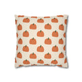 Cream Halloween Pumpkin Pattern THROW PILLOW COVER — Fall Decorative Square Pillow Cover