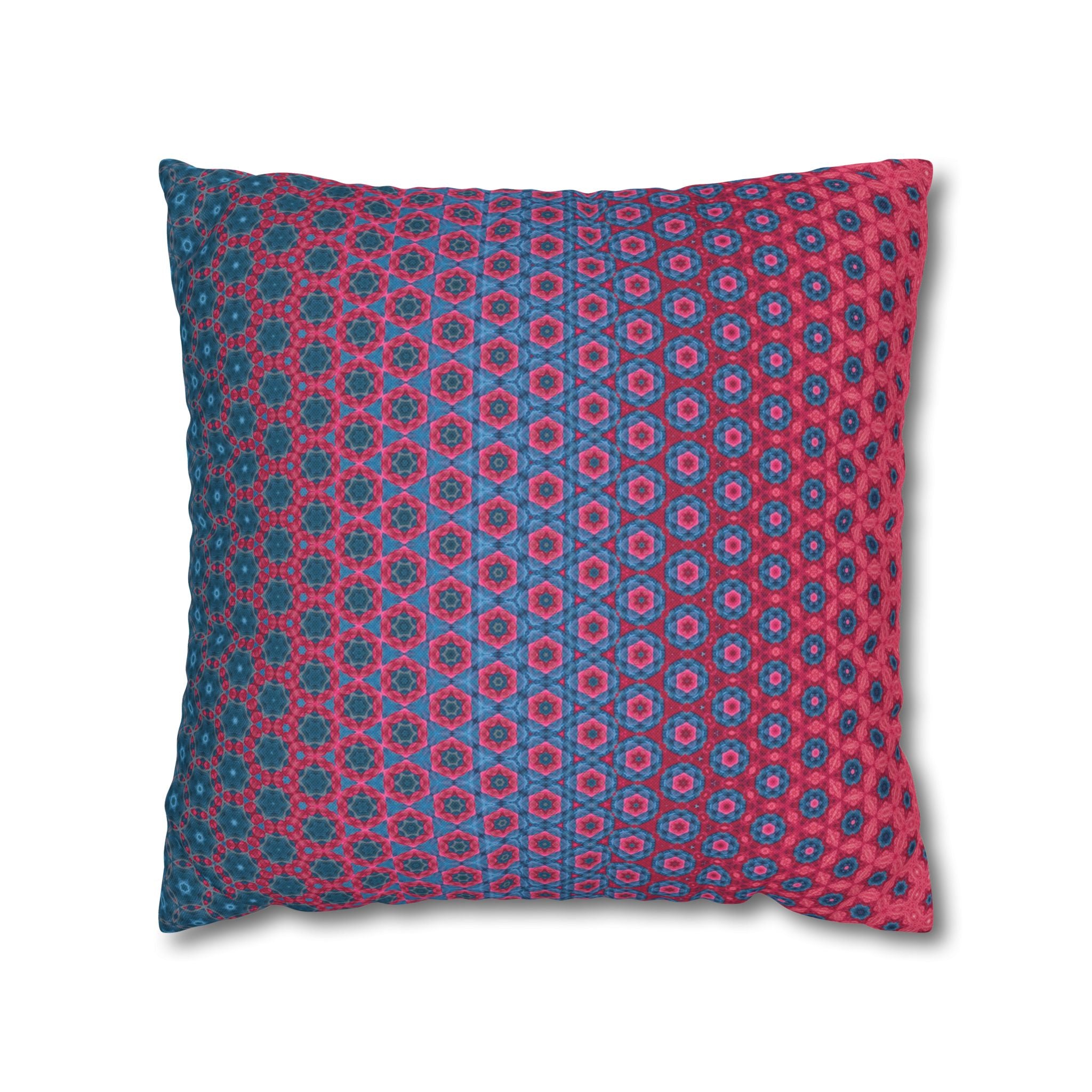 Ombre Pattern THROW PILLOW COVER — Pink & Teal Decorative Cushion Cover