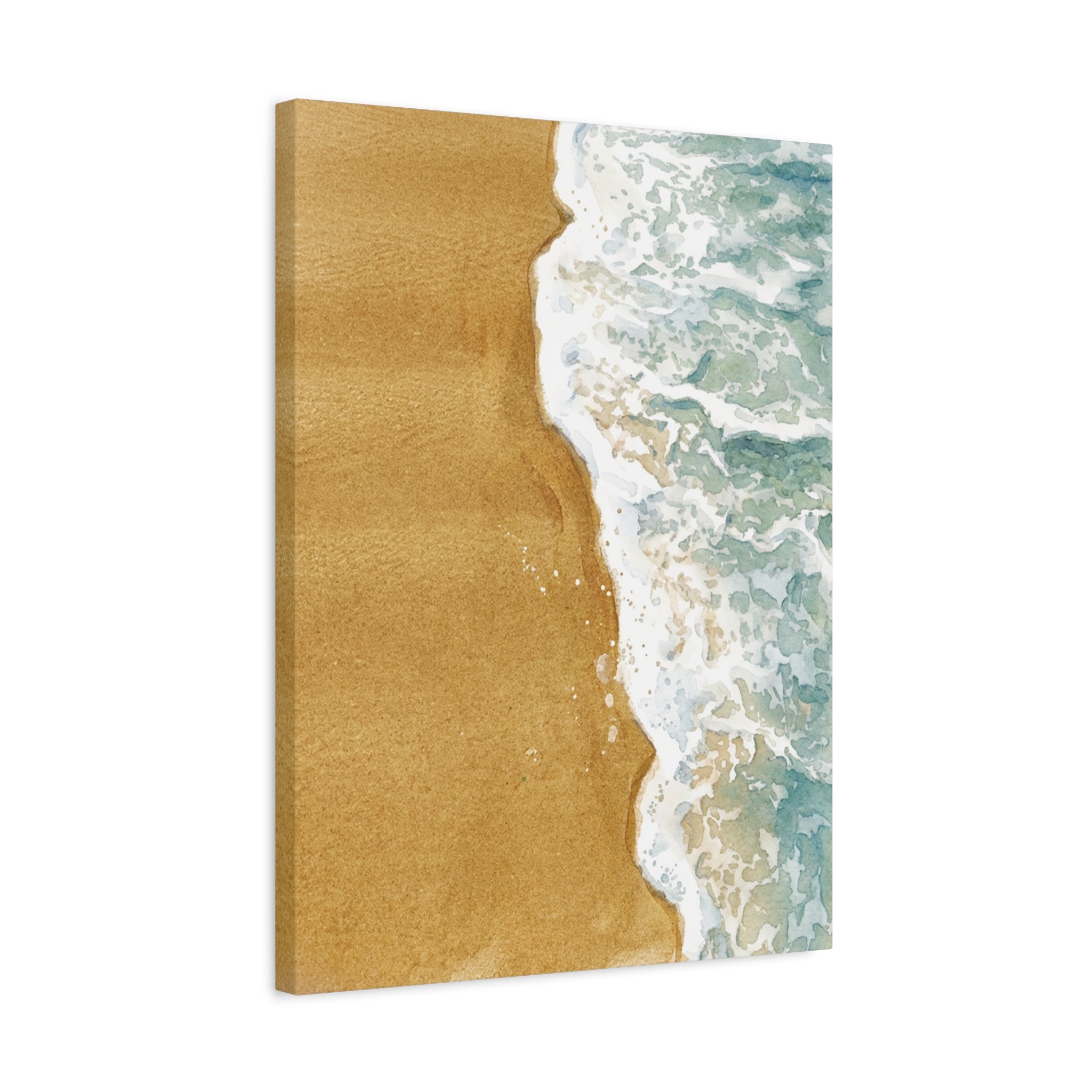 Coastal Waves Beach Canvas Print — Matte Stretched Wall Art
