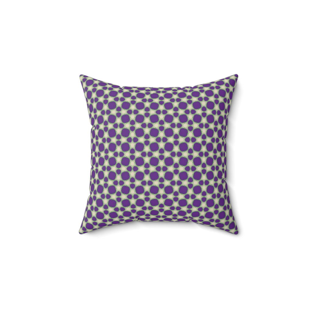 Purple Animal Print Throw Pillow — Modern Retro Pattern Accent Cushion