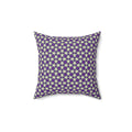 Purple Animal Print Throw Pillow — Modern Retro Pattern Accent Cushion