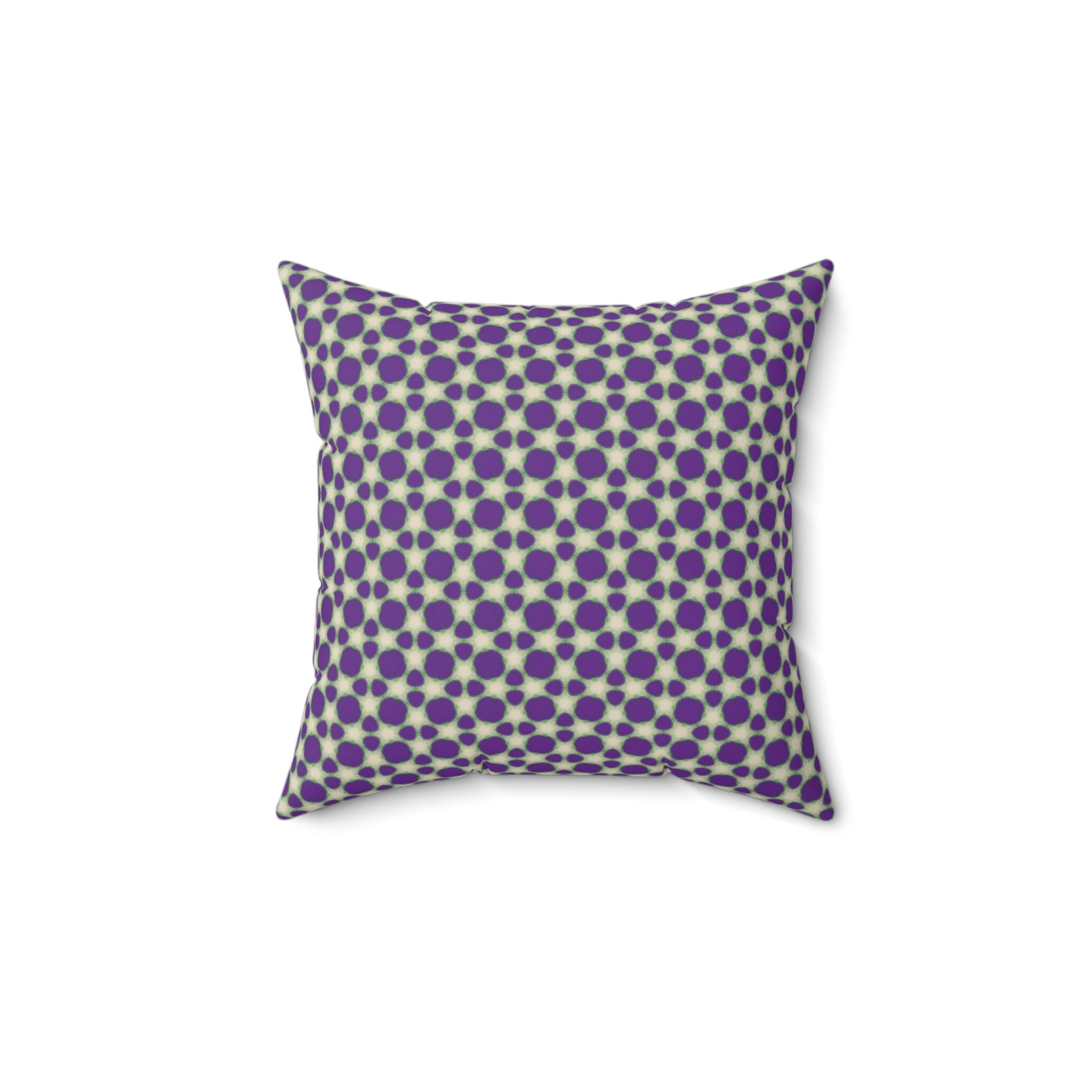 Purple Animal Print Throw Pillow — Modern Retro Pattern Accent Cushion