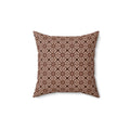 Chocolate Brown Floral Pattern Pillow