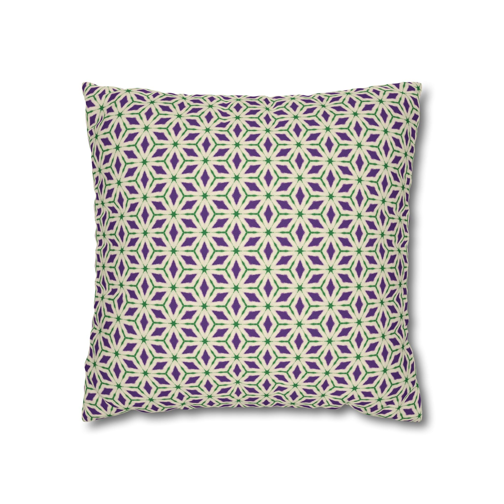 Purple & Green Floral THROW PILLOW COVER — Modern Moroccan Pattern Throw Pillow Cover