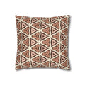 Earth Tone Tribal Pattern Decorative THROW PILLOW COVER — Spun Polyester Square Pillowcase