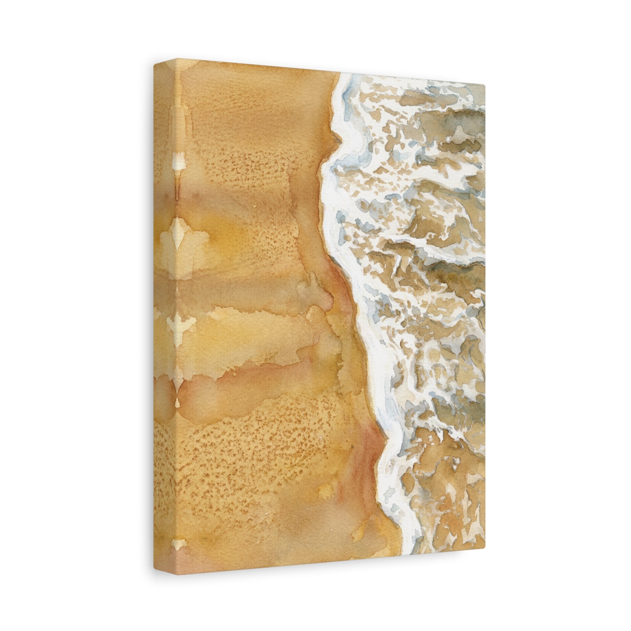 Shoreline Watercolor Canvas Print — Matte Stretched Wall Art