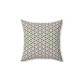 Purple & Green Floral Pattern Decorative Pillow — Modern Moroccan Tile Throw Pillow