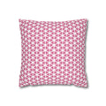 Coconut Ice Pink and White Pattern Throw THROW PILLOW COVER — Modern Triangle Pattern Square Pillowcase