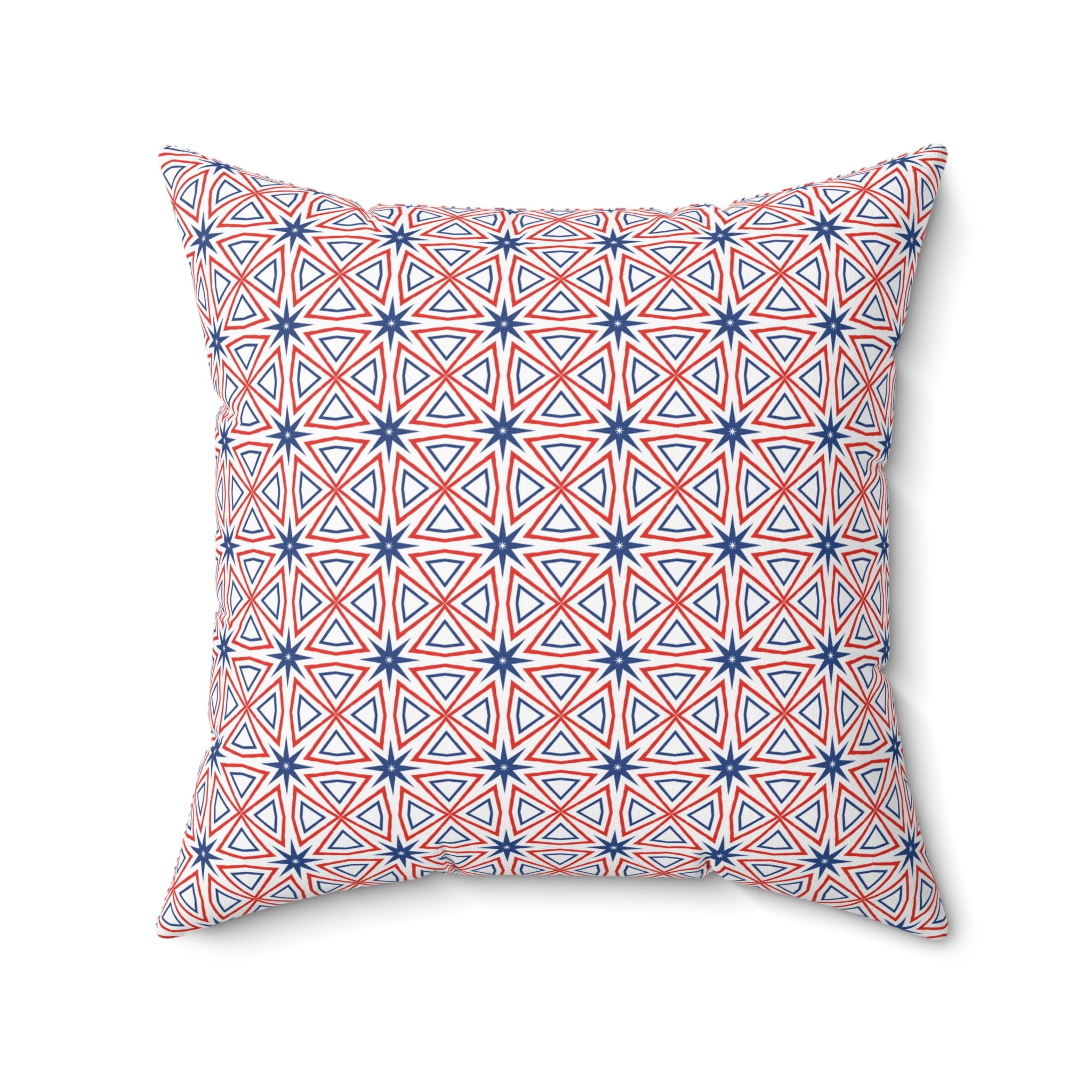 Independence Day Red White & Blue Accent Pillow - Spun Polyester Square