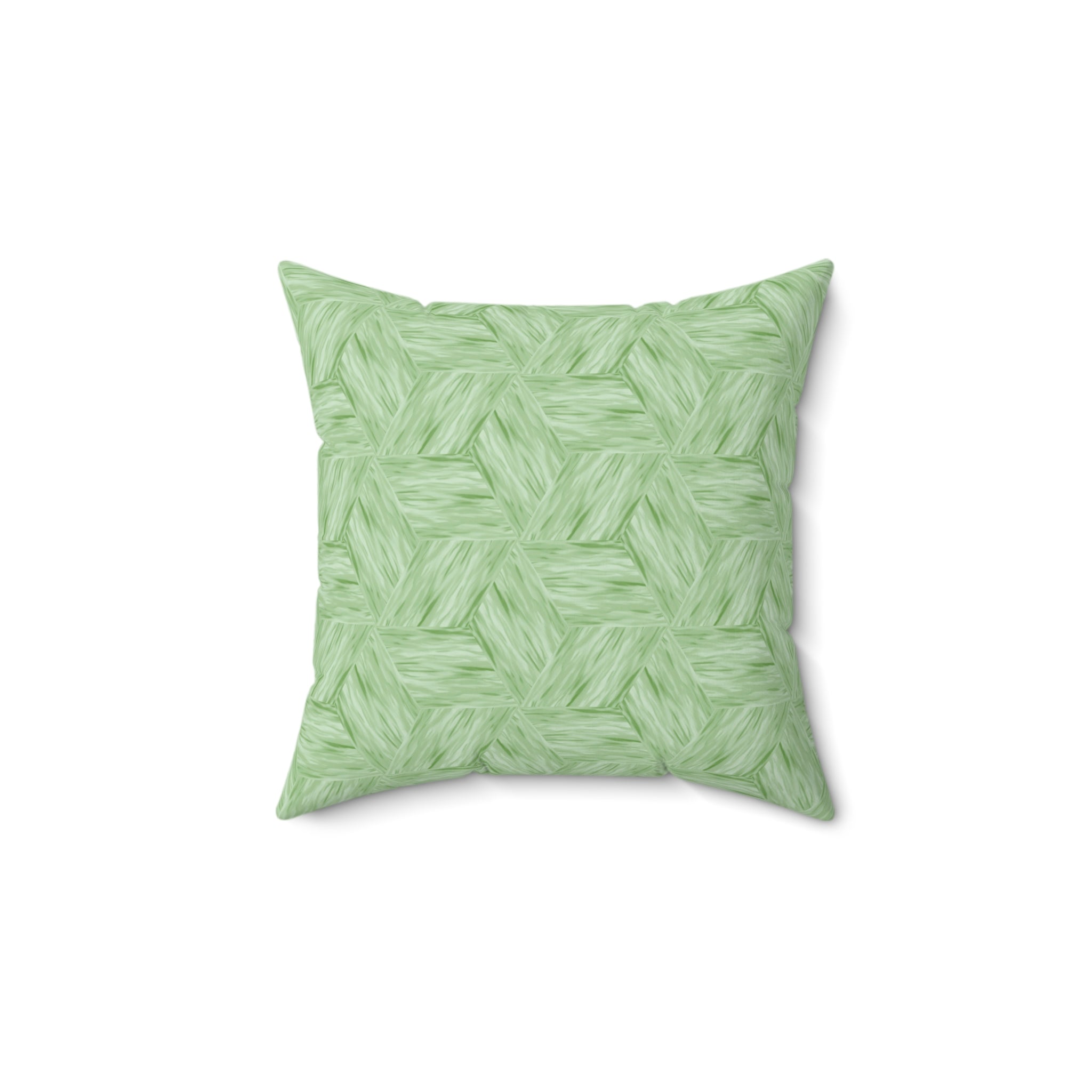 Mint Green Spun Polyester Throw Pillow