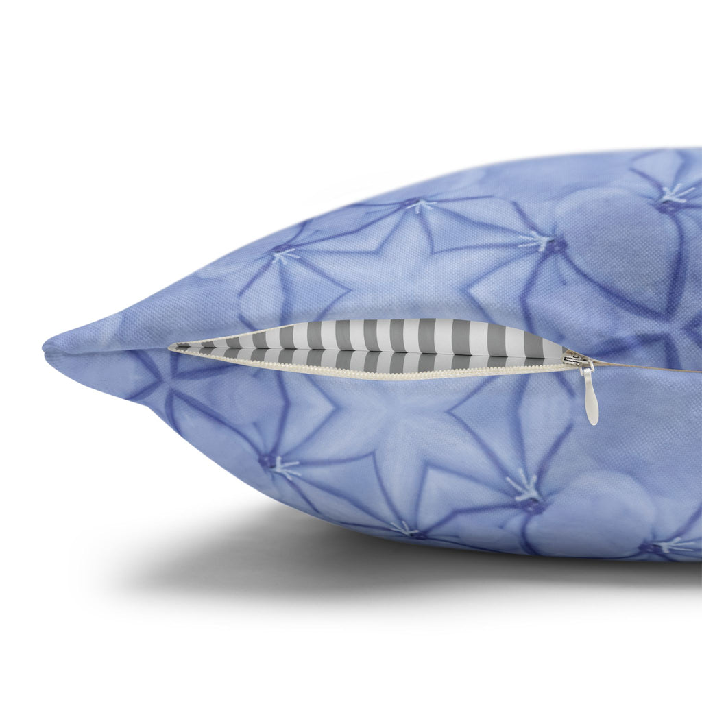 Blue Starfish THROW PILLOW COVER — Soft Starburst Decorative Square Throw Pillow Cover