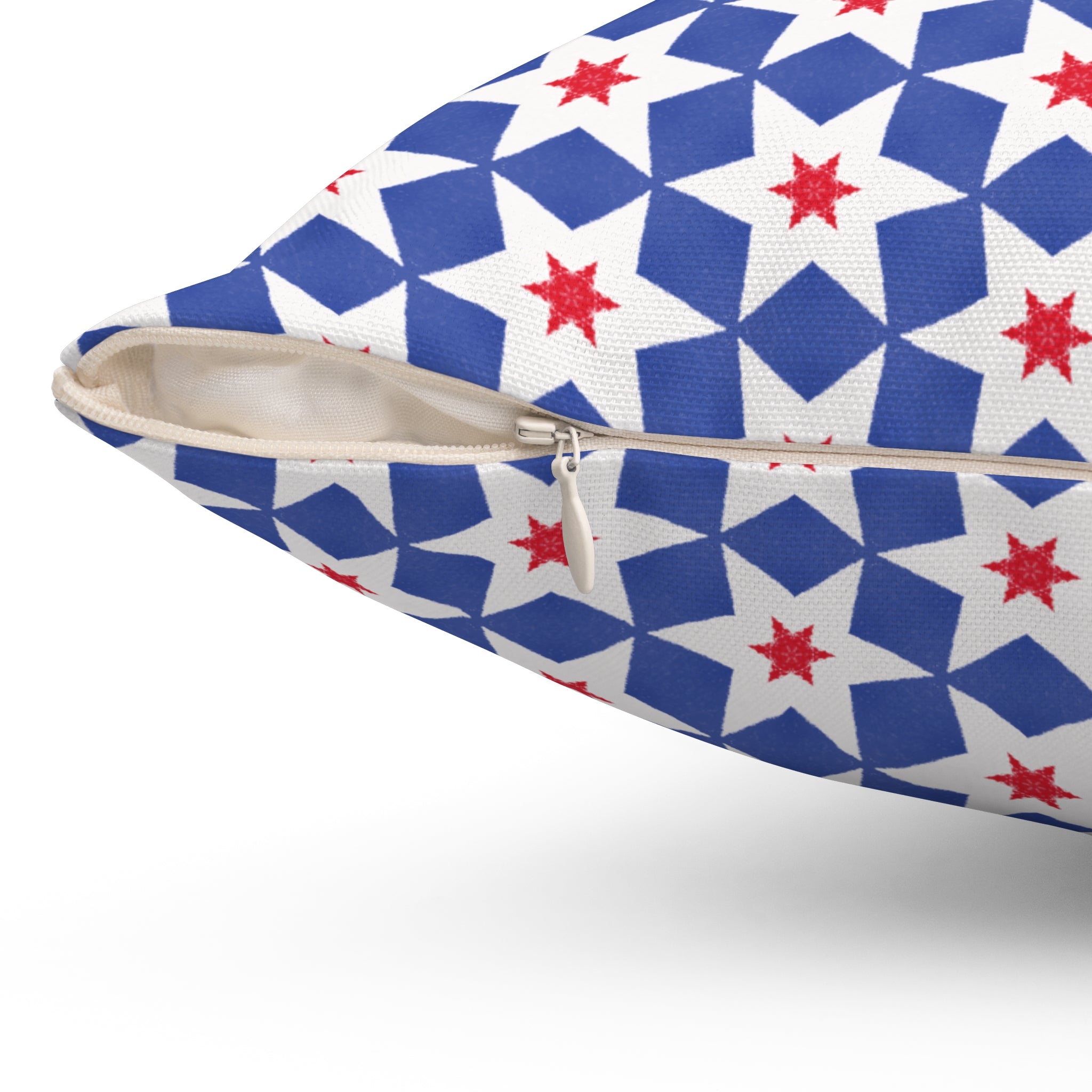 Independence Day Stars Red White & Blue Square Pillow