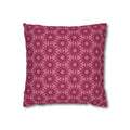 Berry Pink Floral THROW PILLOW COVER — Decorative Square Throw Pillow Cover
