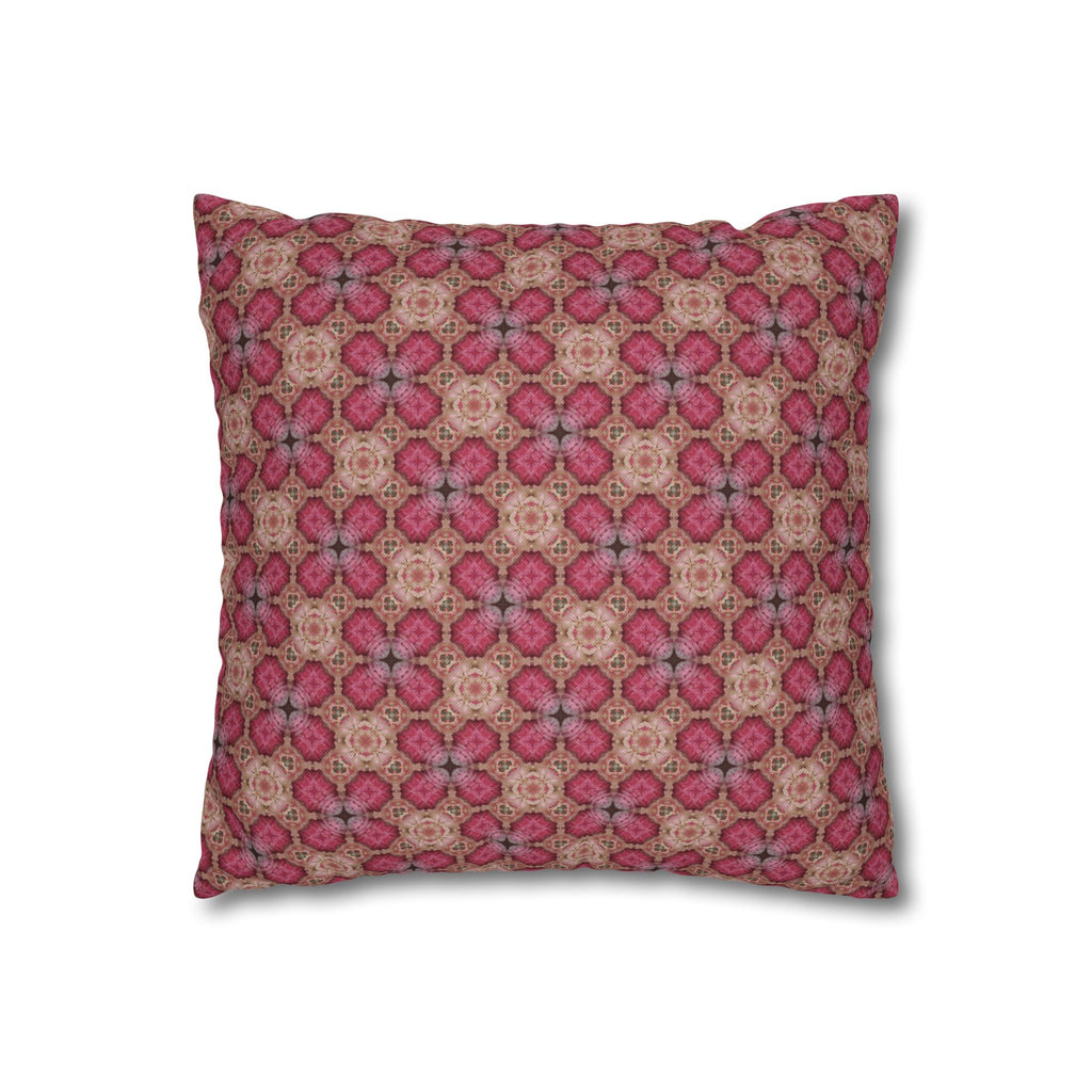 Mosaic Rose Decorative THROW PILLOW COVER — Boho Patterned Throw Pillow Cover