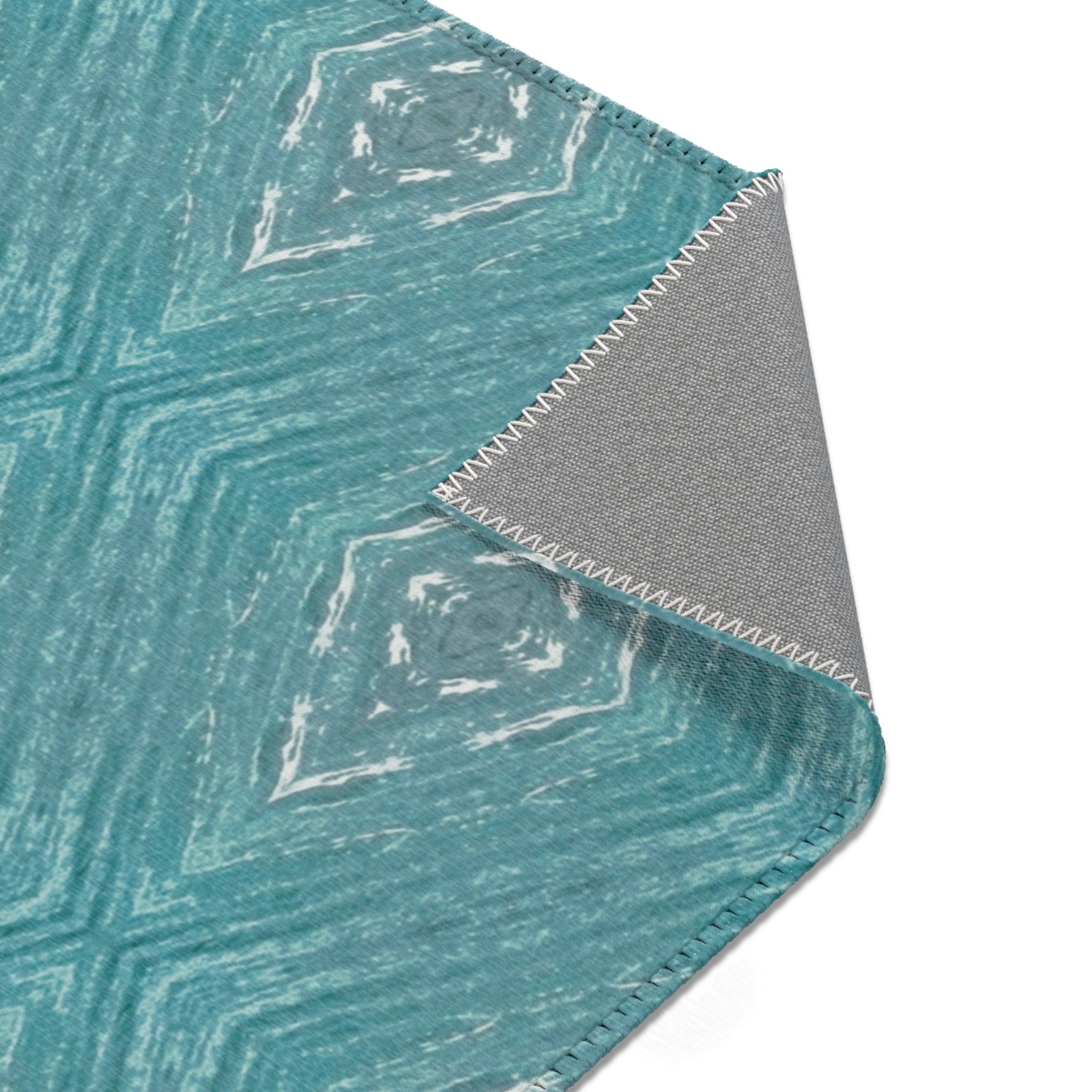 Teal Area Rug — Solid Teal Accent Rug for Living Room, Bedroom, or Entryway
