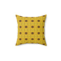 Sunflower Mosaic Decorative Pillow — Yellow Floral Patterned Throw Cushion