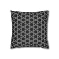 Black and White Lattice Dot Pattern THROW PILLOW COVER — Modern Decorative Throw Pillow
