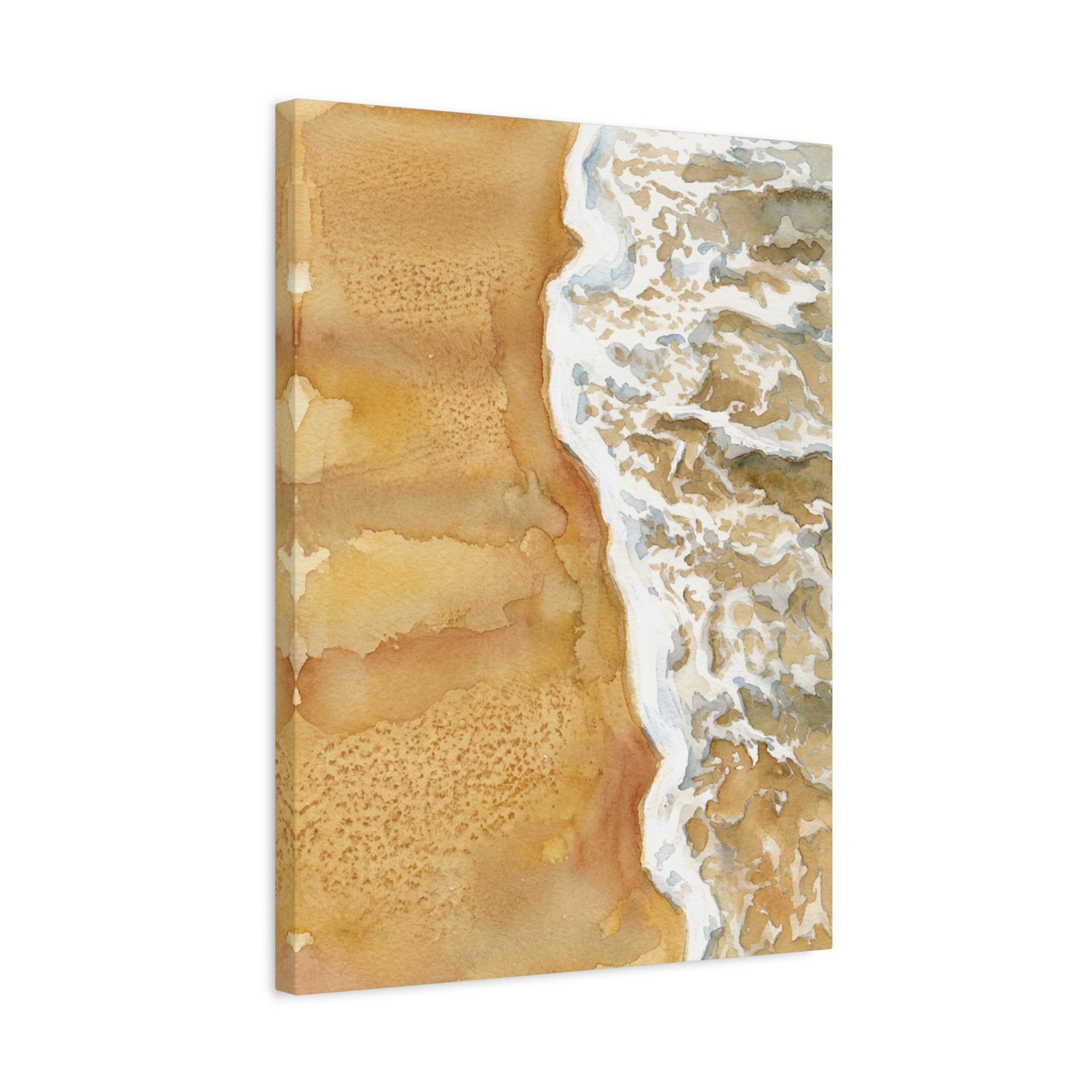 Shoreline Watercolor Canvas Print — Matte Stretched Wall Art