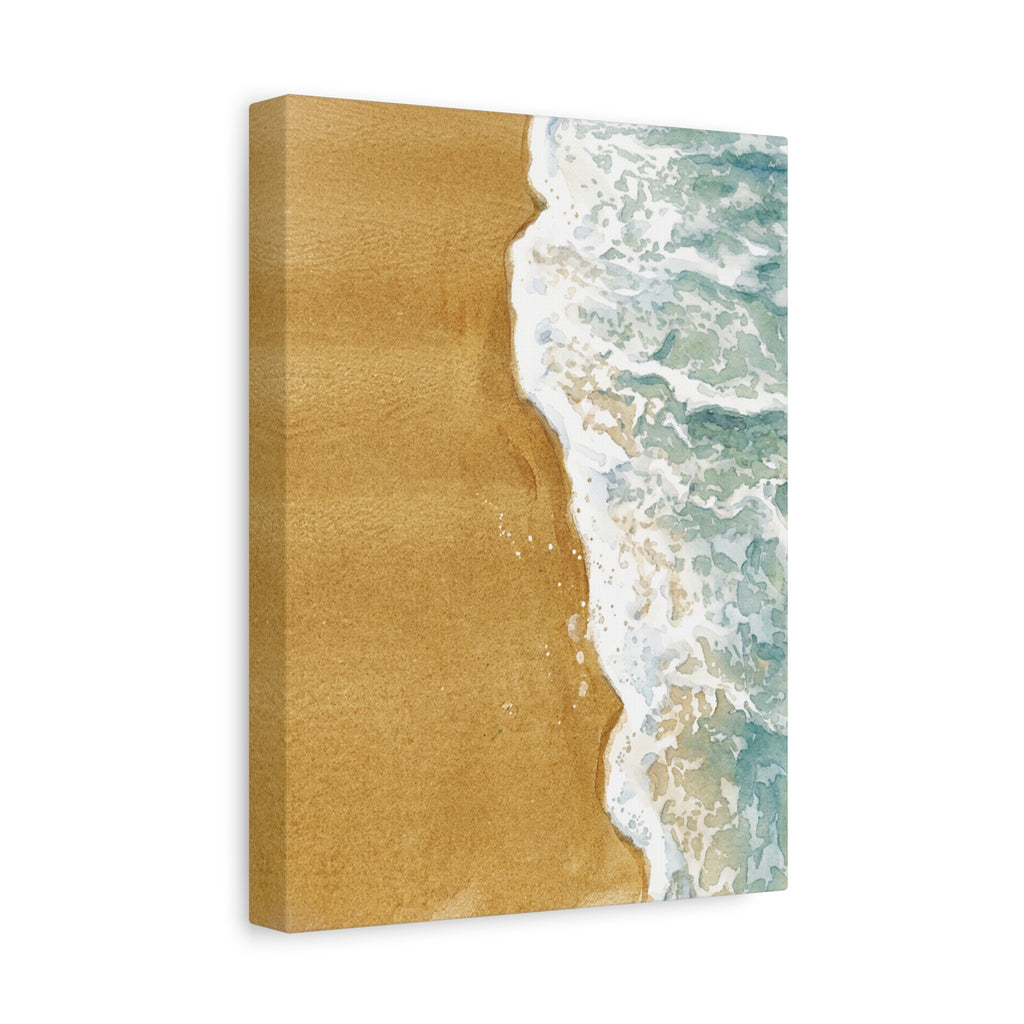 Coastal Waves Beach Canvas Print — Matte Stretched Wall Art