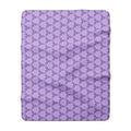 Lavender Petal Geometric Sherpa Blanket — Soft Cozy Fleece Throw for Home & Gifts