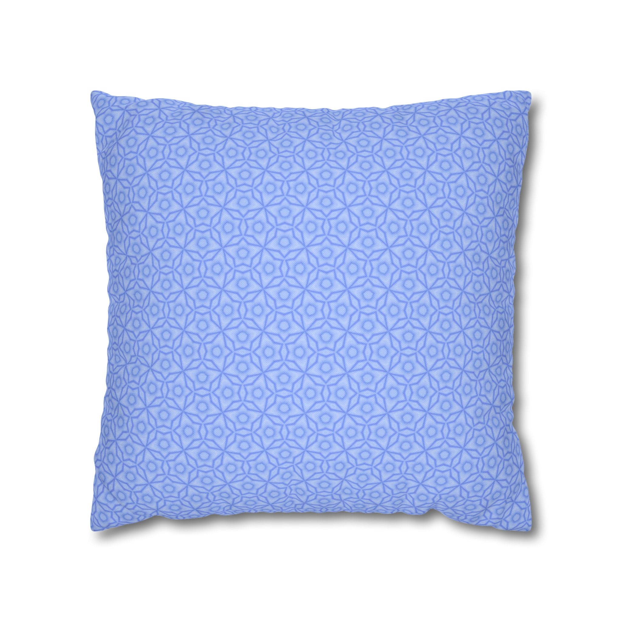 Forget Me Not Blue Decorative THROW PILLOW COVER — Square Spun Polyester Throw Cover