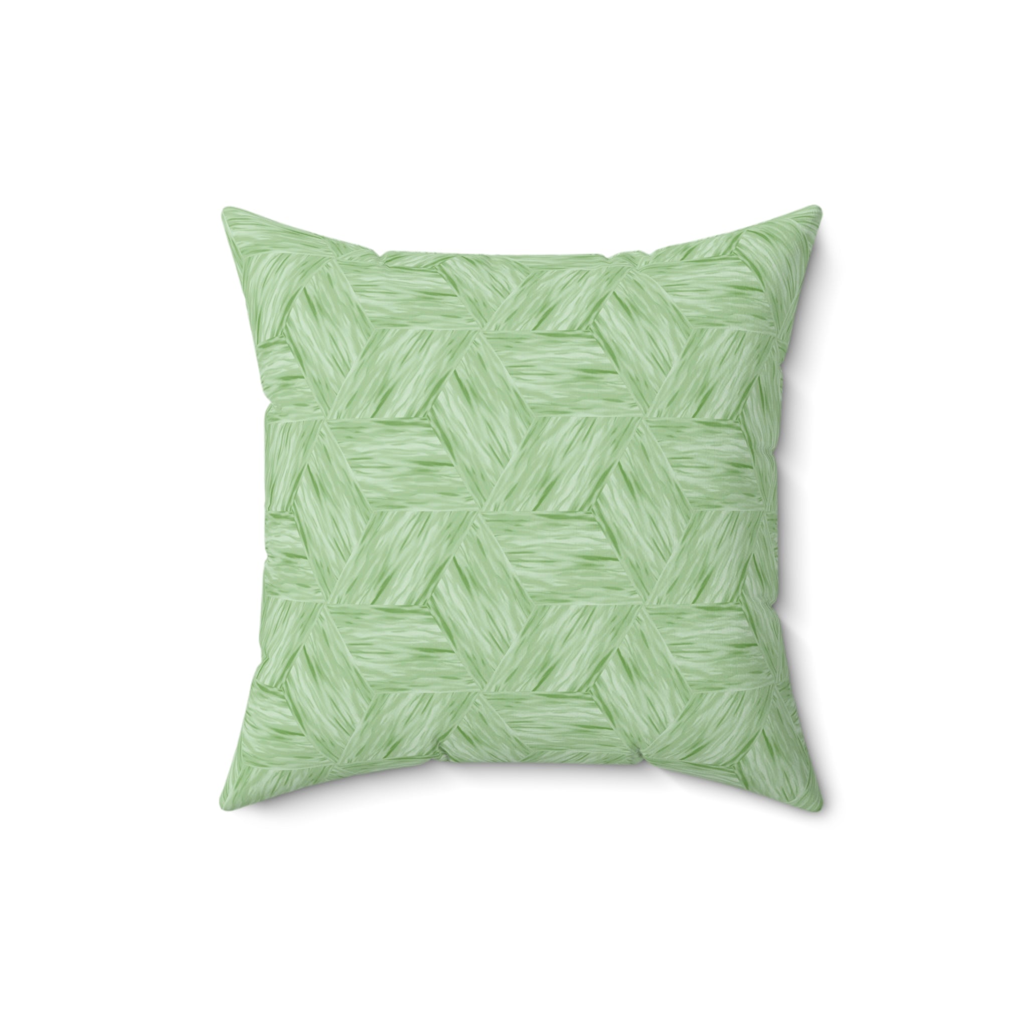 Mint Green Spun Polyester Throw Pillow