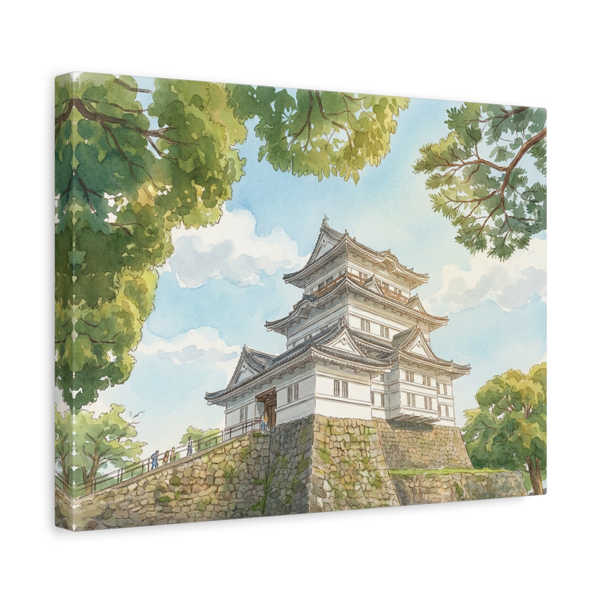 Japanese Odawara Castle Matte Canvas Wall Art – Stretched 1.25"