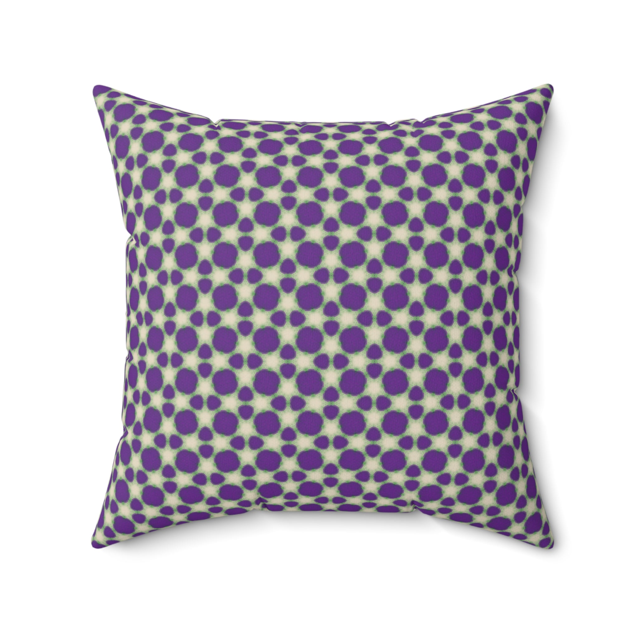 Purple Animal Print Throw Pillow — Modern Retro Pattern Accent Cushion