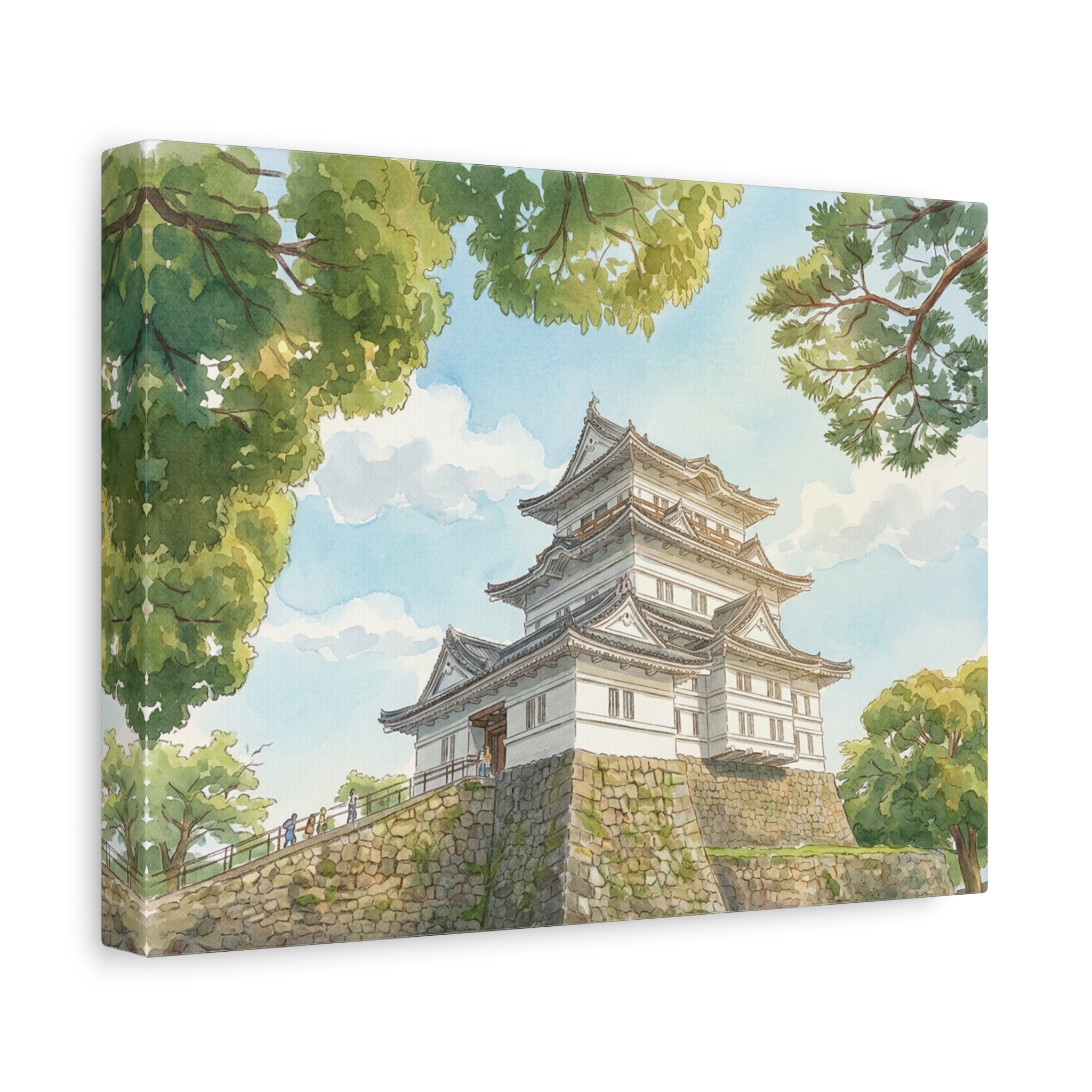 Japanese Odawara Castle Matte Canvas Wall Art – Stretched 1.25"