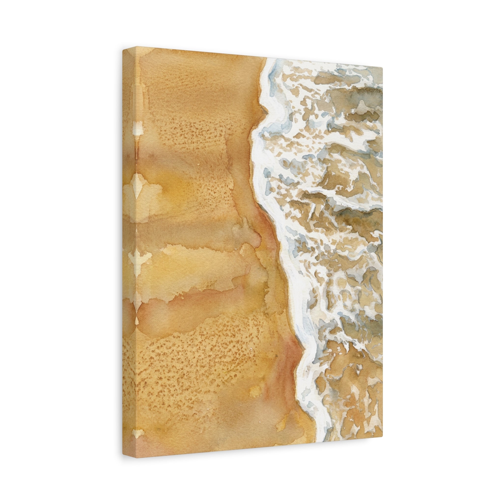 Shoreline Watercolor Canvas Print — Matte Stretched Wall Art