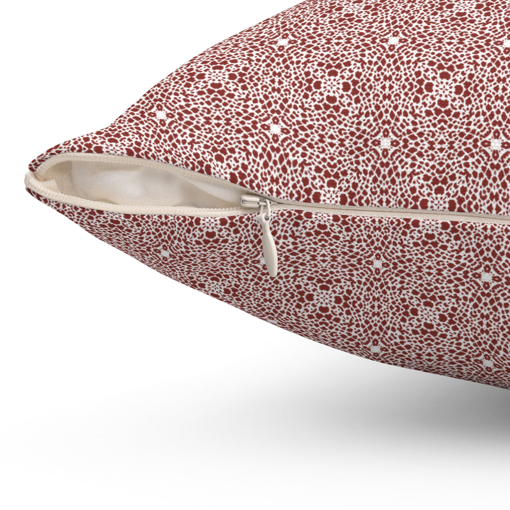Brown Leopard Print Spun Polyester Square Pillow