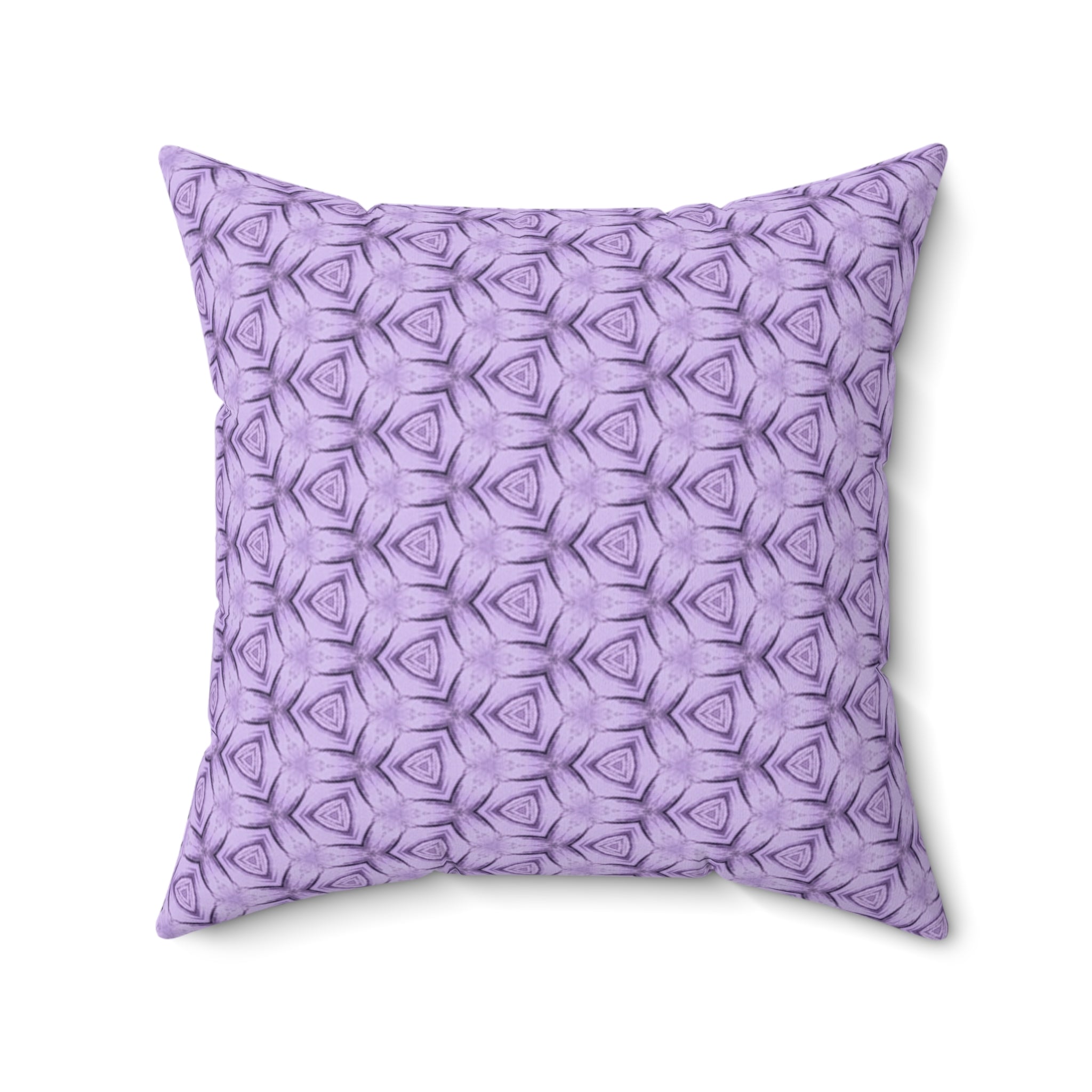 Lavender Petal Decorative Pillow — Purple Geometric Accent Cushion