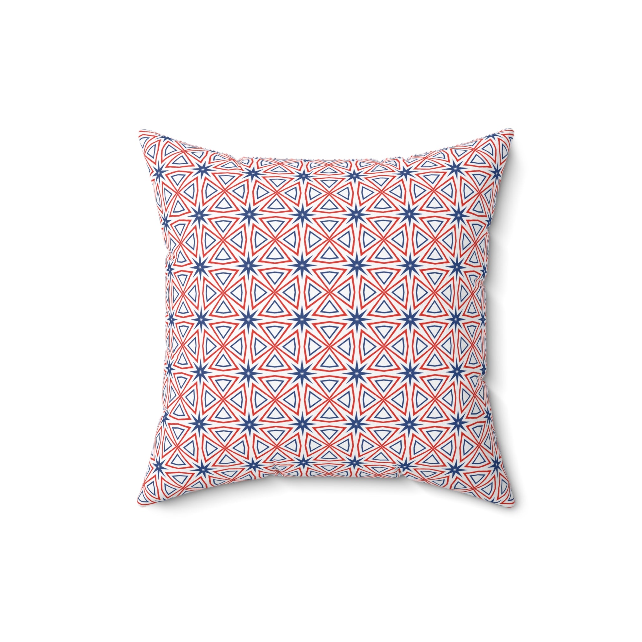 Independence Day Red White & Blue Accent Pillow - Spun Polyester Square