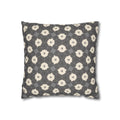 Charcoal and Cream THROW PILLOW COVER — Gray Geometric Patterned Decorative Throw Pillow Cover