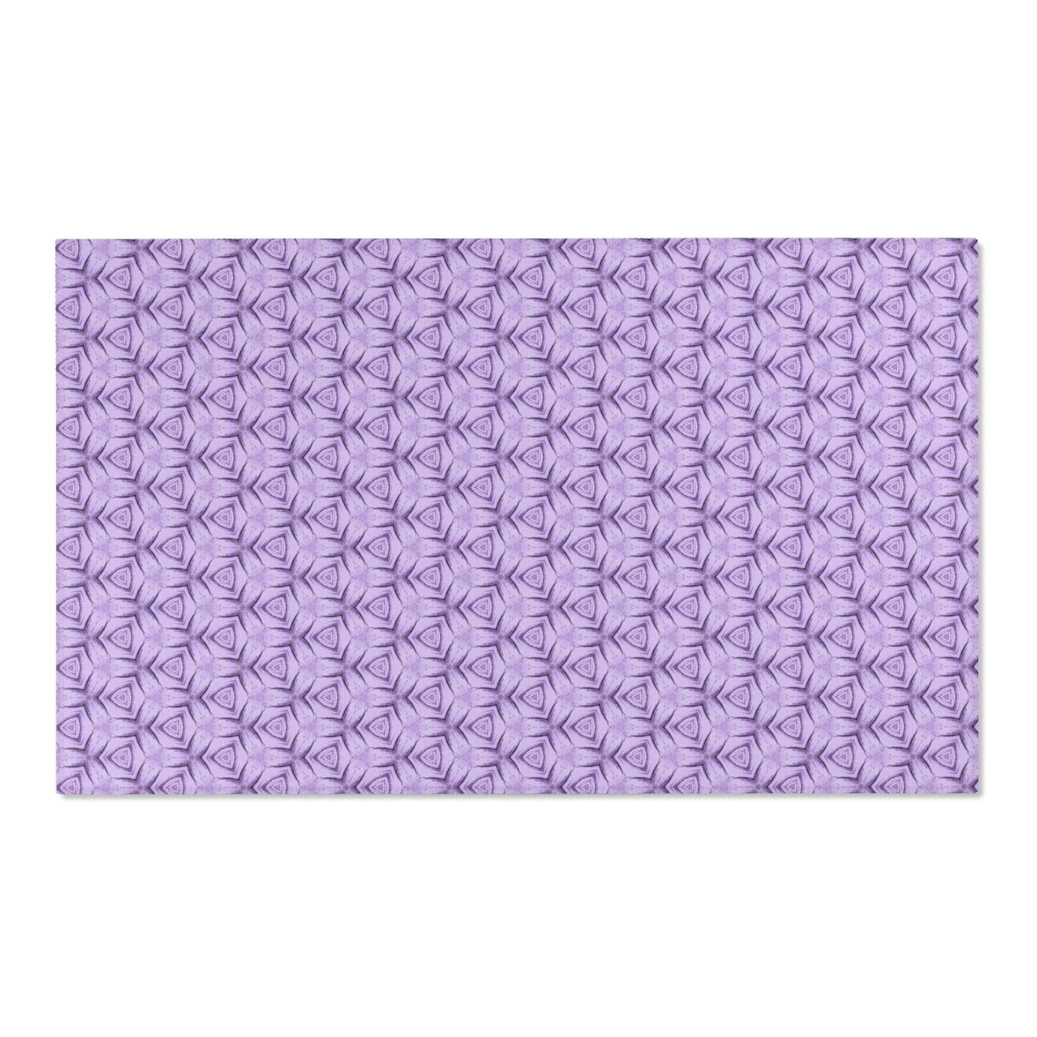 Lavender Petal Geometric Area Rug — Modern Floral Accent Rug