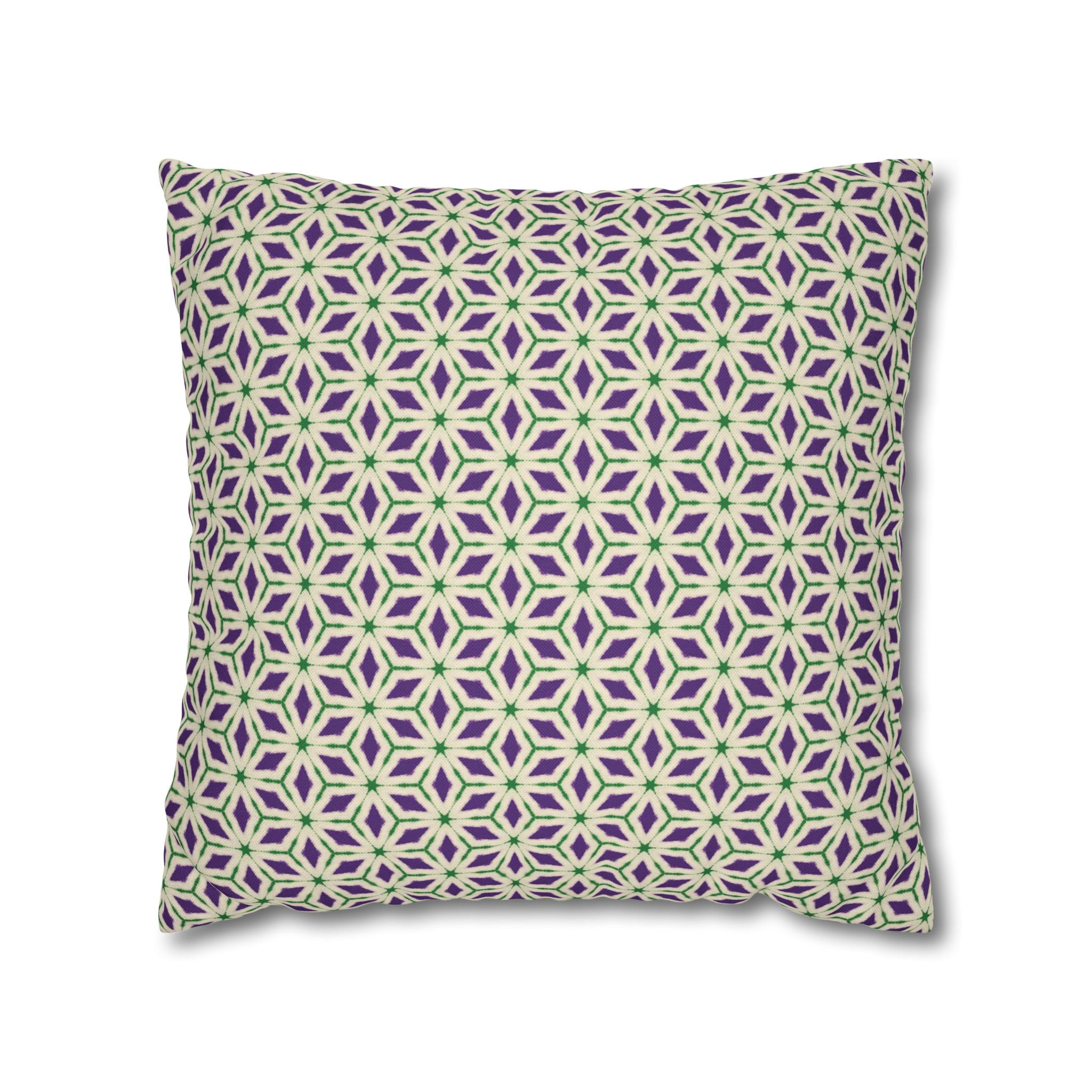 Purple & Green Floral THROW PILLOW COVER — Modern Moroccan Pattern Throw Pillow Cover