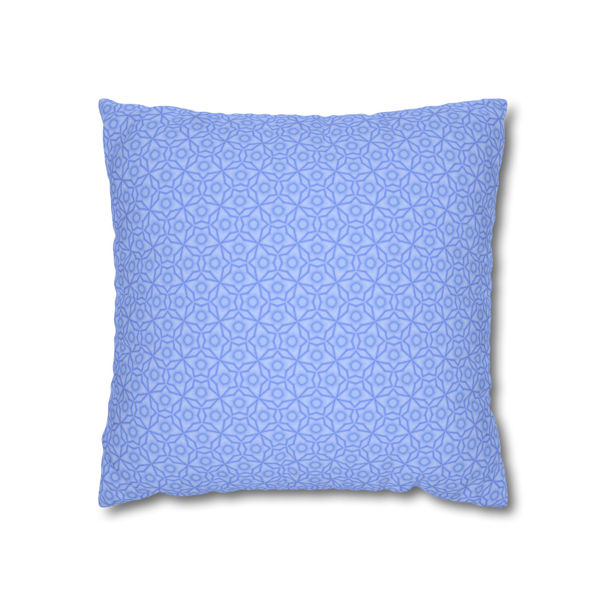 Forget Me Not Blue Decorative THROW PILLOW COVER — Square Spun Polyester Throw Cover